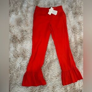 Sandro Bold Red Trousers.